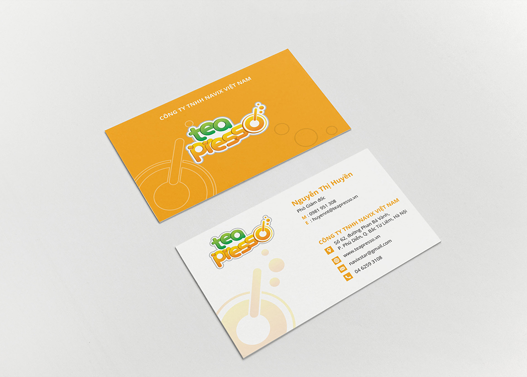 TEA PRESSO - Thiết kế logo và hệ thống nhận diện thương hiệu cửa hàng trà sữa TEA PRESSO